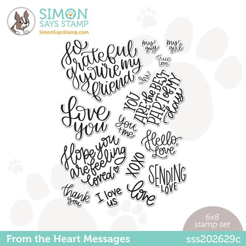 Simon Says Stamp! Simon Says Clear Stamps FROM THE HEART MESSAGES sss202629c Kisses