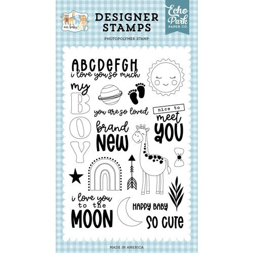 Simon Says Stamp! Echo Park OUR BABY BOY Clear Stamp Set obb302047