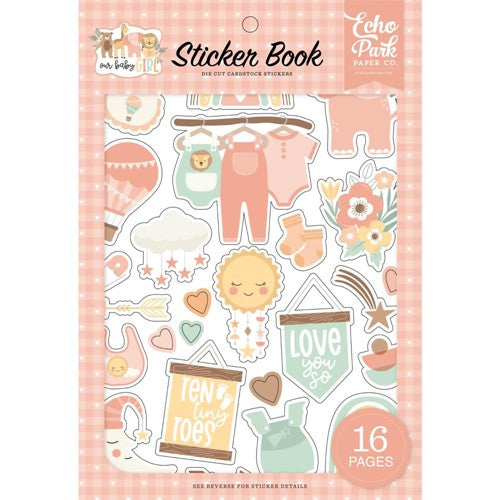 Simon Says Stamp! Echo Park OUR BABY GIRL Sticker Book oba301029