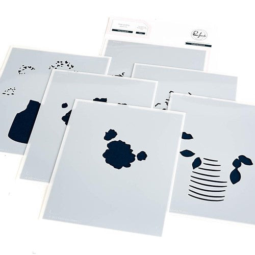 Simon Says Stamp! PinkFresh Studio INKY BOUQUET Stencil Set 191723
