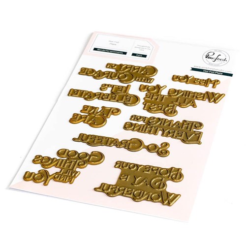 Simon Says Stamp! PinkFresh Studio WONDERFUL SENTIMENTS Hot Foil Plate 193123