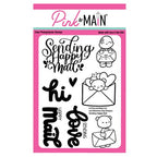 Simon Says Stamp! Pink and Main SENDING HAPPY MAIL Clear Stamps PM0593