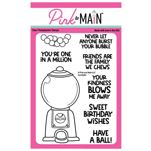 Simon Says Stamp! Pink and Main GUMBALLS Clear Stamps PM0590