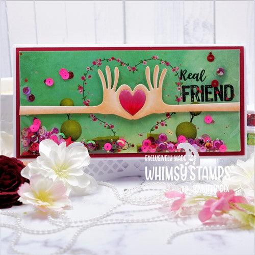 Simon Says Stamp! Whimsy Stamps HEART HANDS Die WSD174