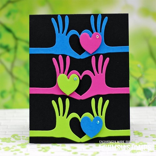 Simon Says Stamp! Whimsy Stamps HEART HANDS Die WSD174