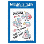 Simon Says Stamp! Whimsy Stamps LOVE AND UNICORNS Clear Stamps KHB186a