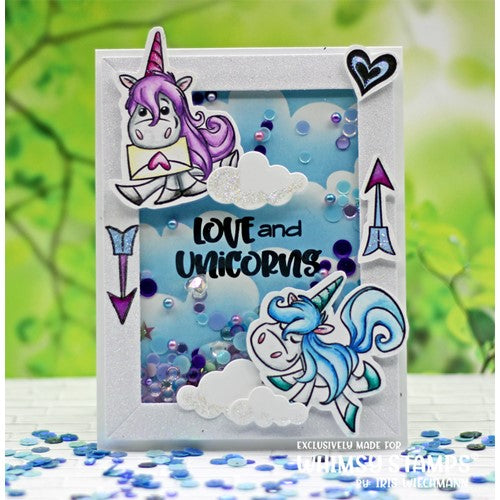 Simon Says Stamp! Whimsy Stamps LOVE AND UNICORNS Clear Stamps KHB186a