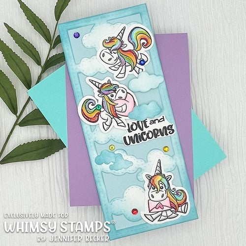 Simon Says Stamp! Whimsy Stamps LOVE AND UNICORNS Clear Stamps KHB186a