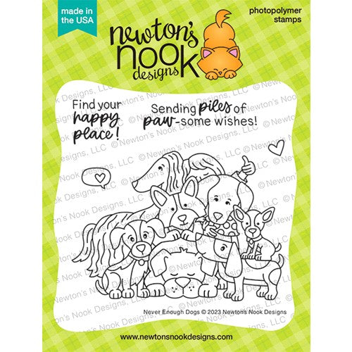 Simon Says Stamp! Newton's Nook Designs NEVER ENOUGH DOGS Clear Stamps NN2301S04