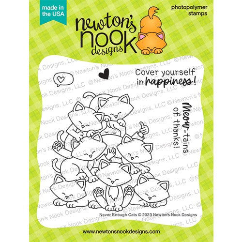Simon Says Stamp! Newton's Nook Designs NEVER ENOUGH CATS Clear Stamps NN2301S03
