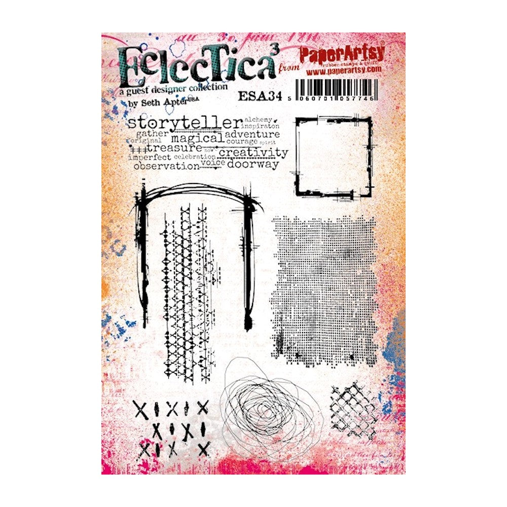 Paper Artsy SETH APTER ECLECTICA3 Cling Stamps esa34