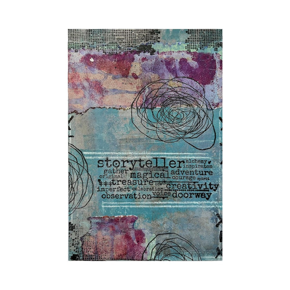 Paper Artsy SETH APTER ECLECTICA3 Cling Stamps esa34 scribble