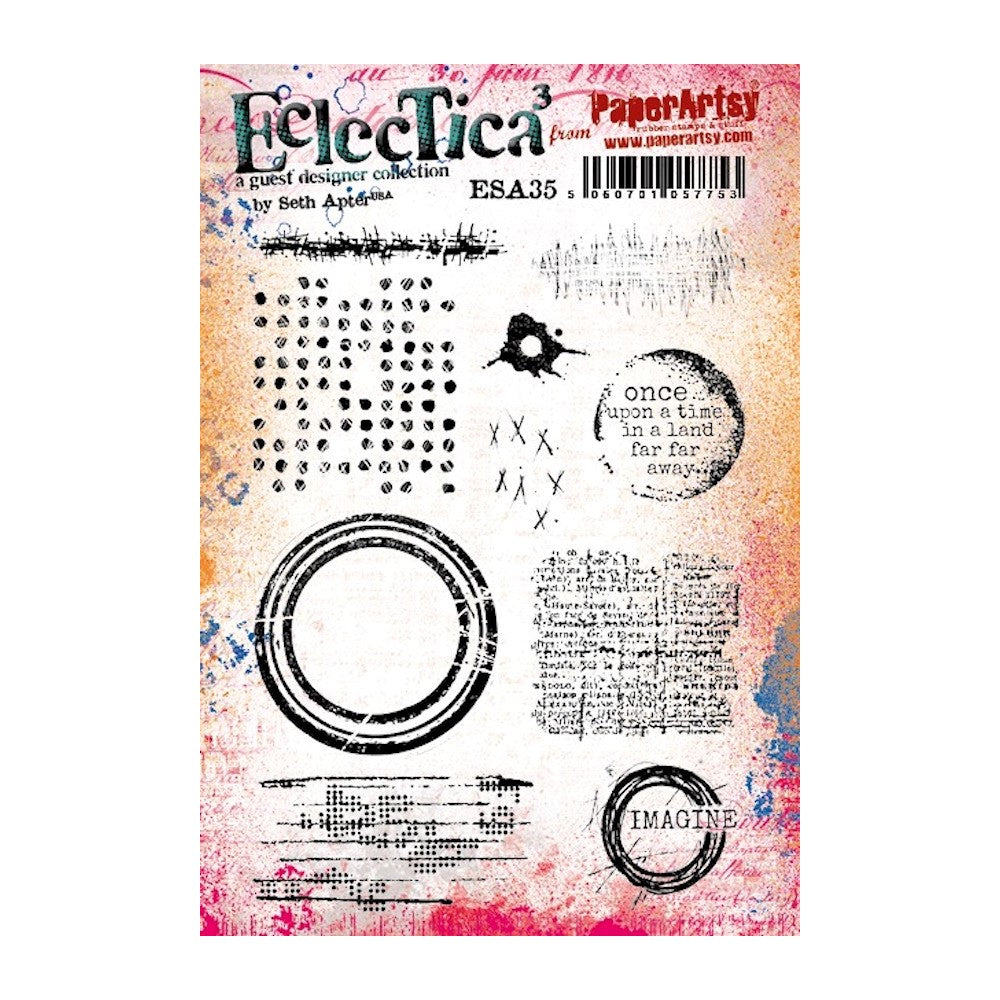 Paper Artsy SETH APTER ECLECTICA3 Cling Stamps esa35