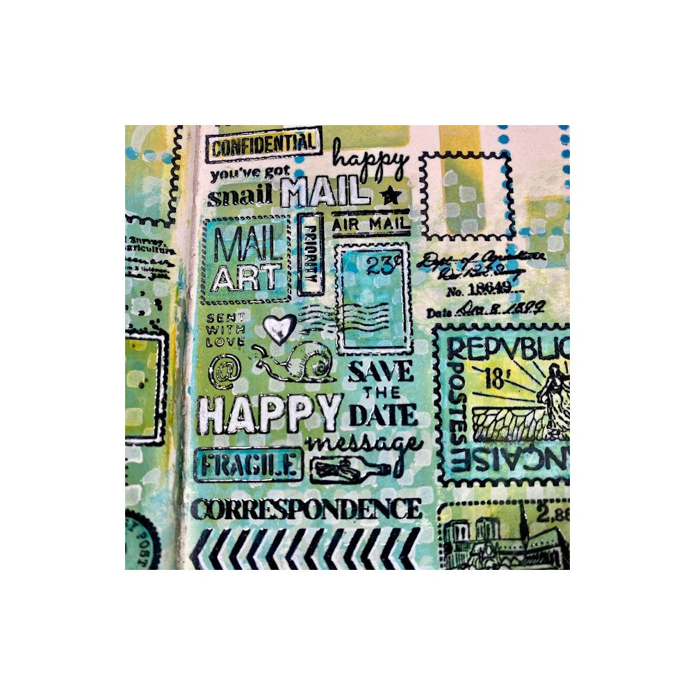 Paper Artsy MINI 131 Cling Stamp mn131 detail