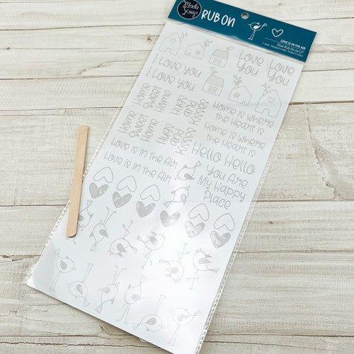 Simon Says Stamp! ModaScrap LOVE IS IN THE AIR Glue Rub On For Foil msro011