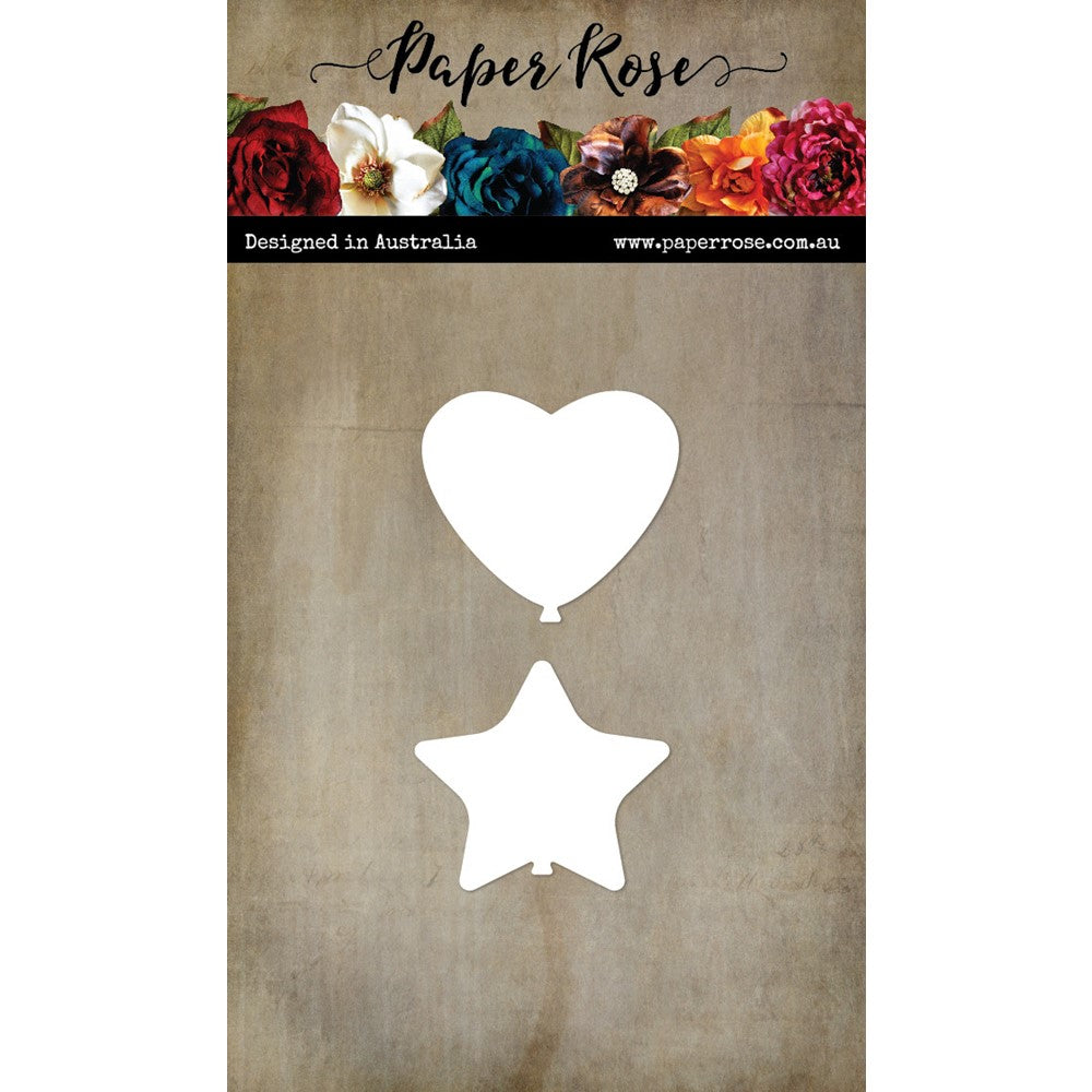 Paper Rose HEART AND STAR BALLOON Dies 28885