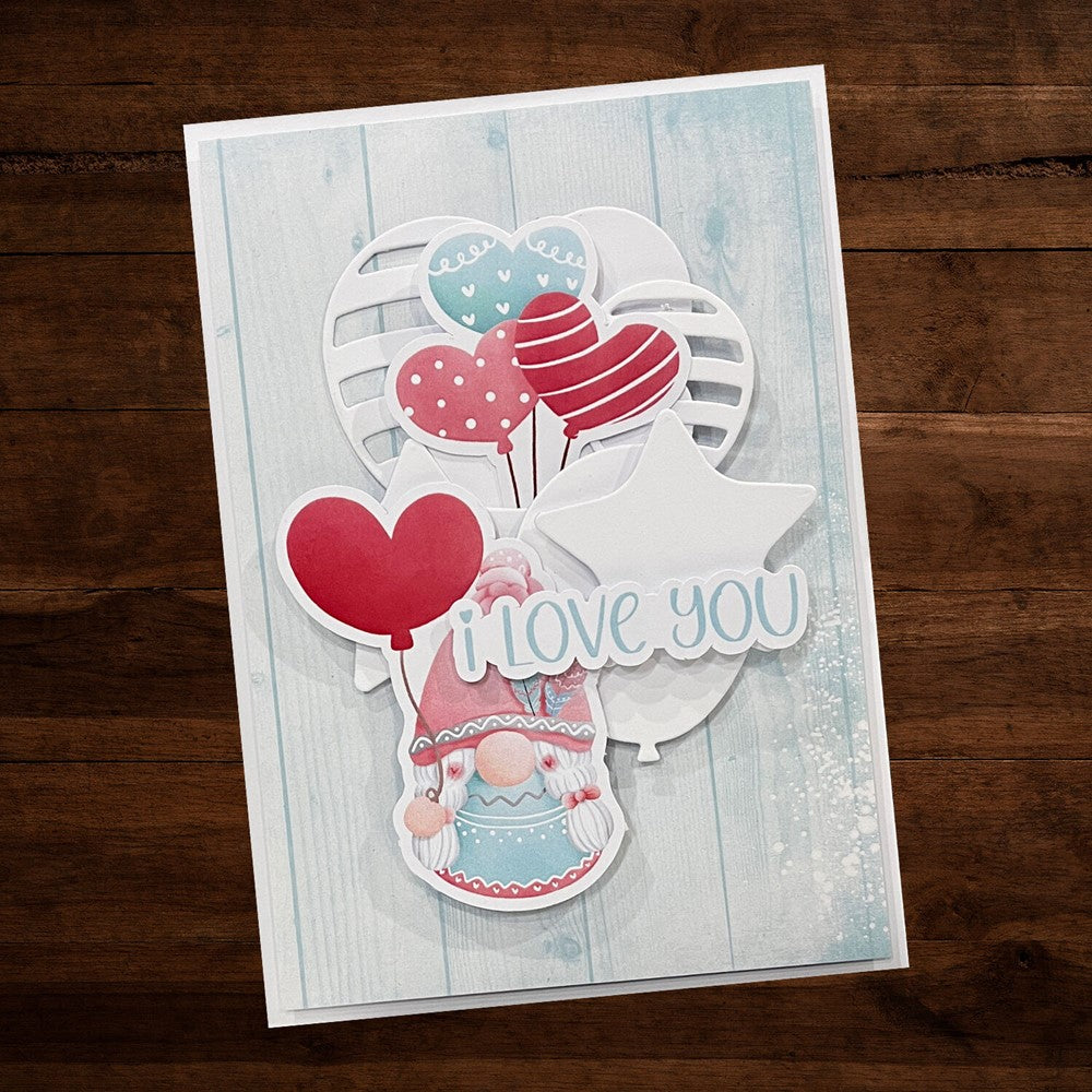 Paper Rose LAYERING BALLOONS Dies 28882 i love you