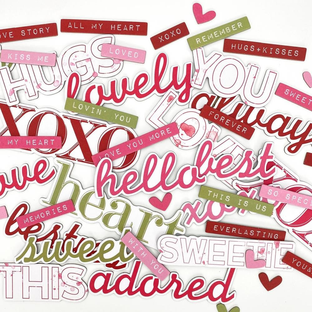 49 and Market ARTOPTIONS ROUGE Chipboard Word Set AOR-39494 spread