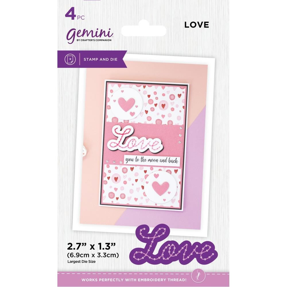 Gemini LOVE Stamp And Die Set gem-std-lve
