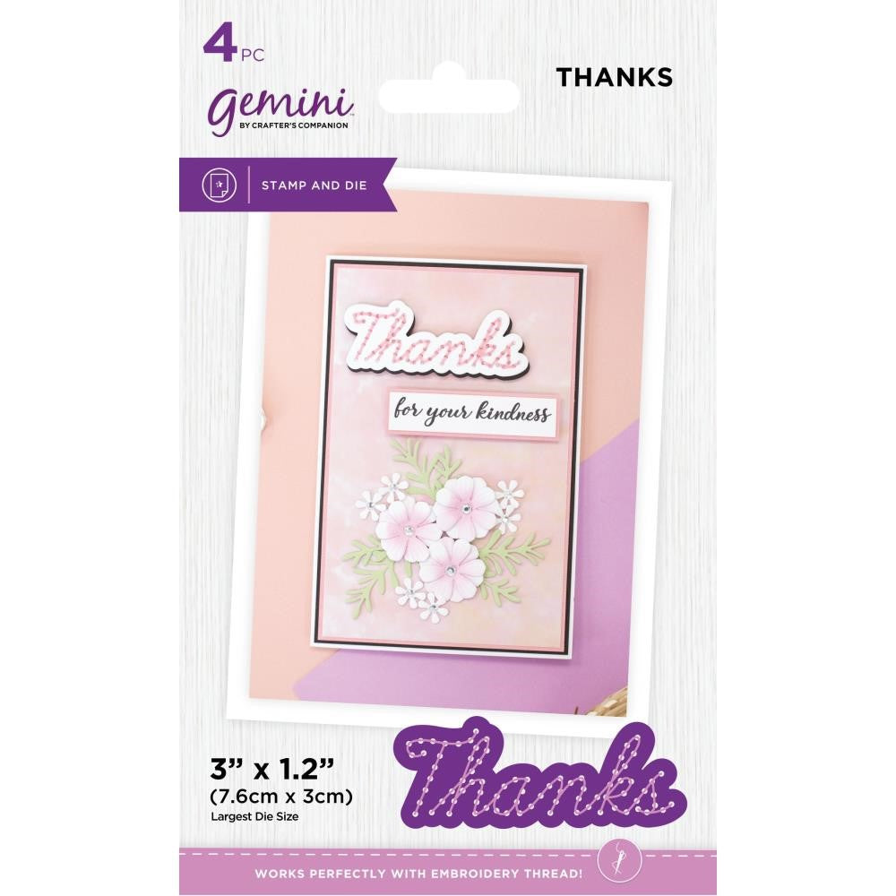 Gemini THANKS Stamp And Die Set gem-std-thak