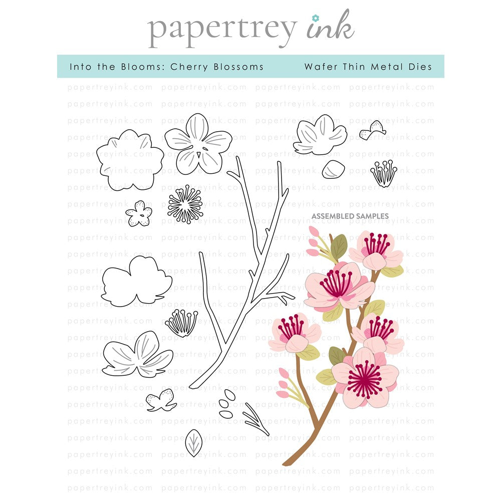 Papertrey Ink INTO THE BLOOMS CHERRY BLOSSOMS Dies PTI-0558
