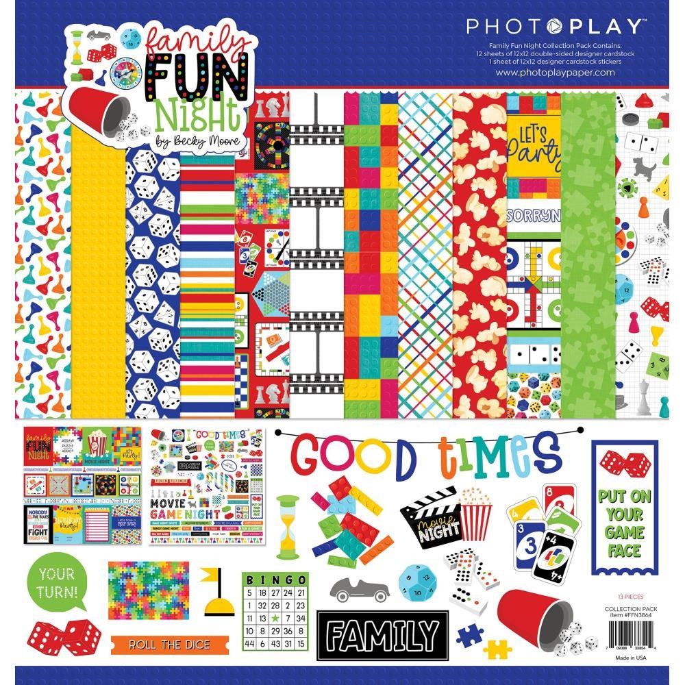 Photoplay FAMILY FUN NIGHT 12 x 12 Collection Pack ffn3864