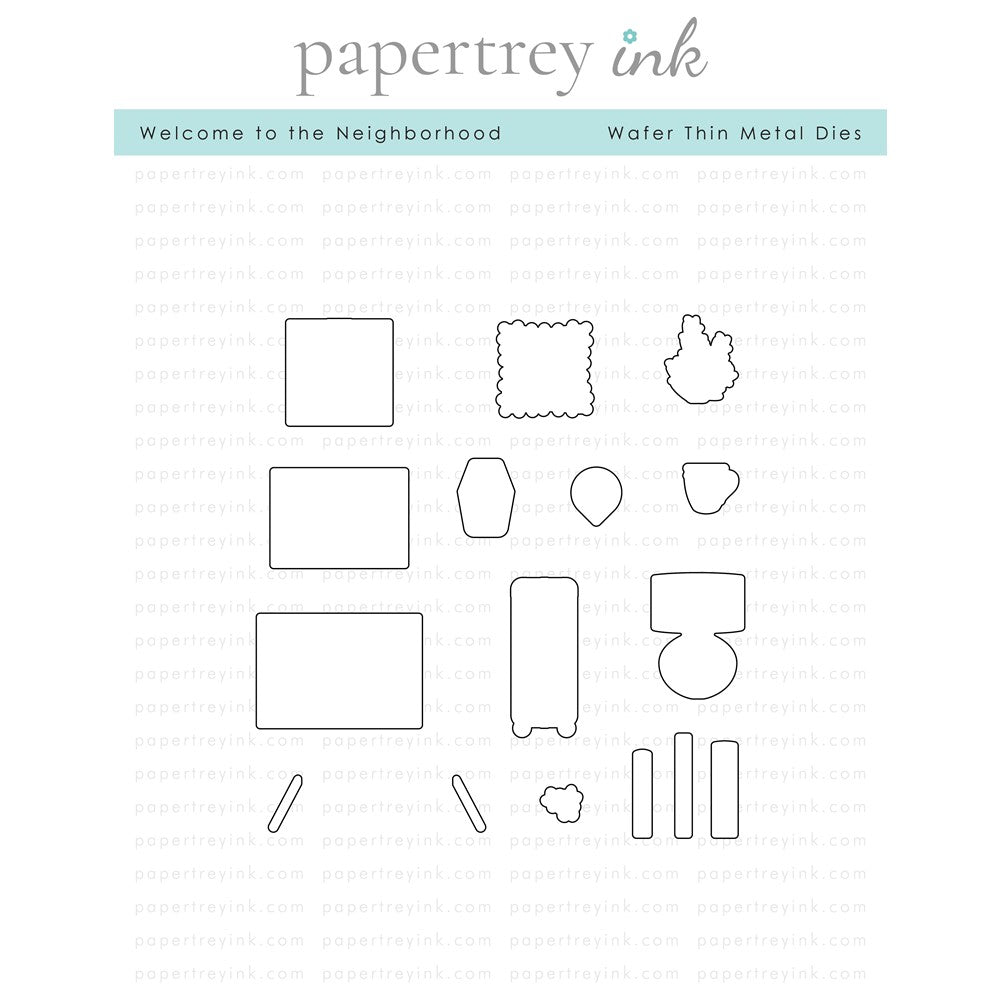 Papertrey Ink WELCOME TO THE NEIGHBORHOOD Dies PTI-0554