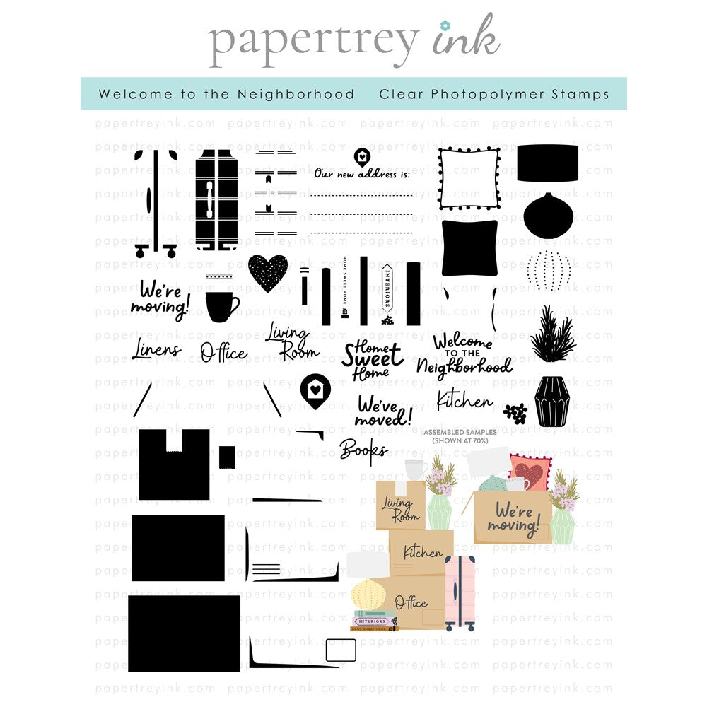 Papertrey Ink WELCOME TO THE NEIGHBORHOOD Clear Stamps 1472