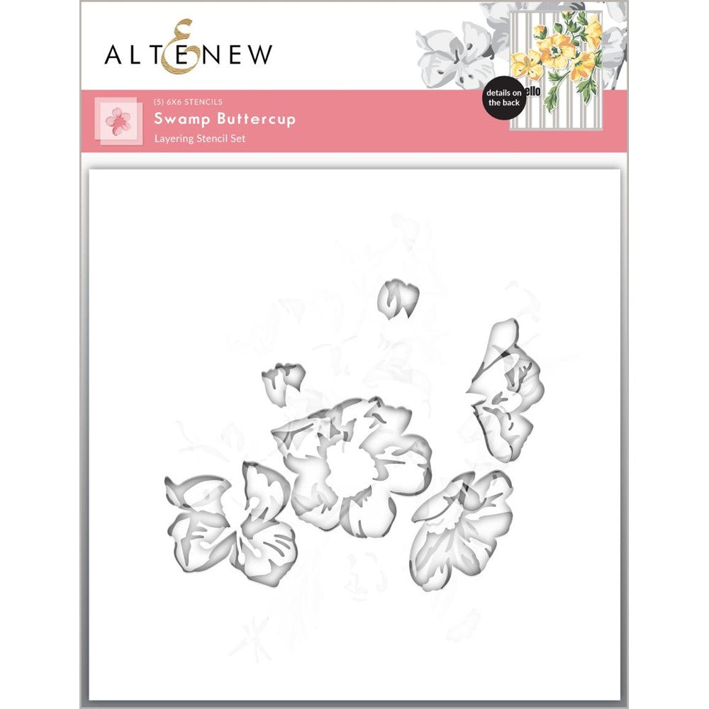 Altenew SWAMP BUTTERCUP Layering Stencils ALT7609
