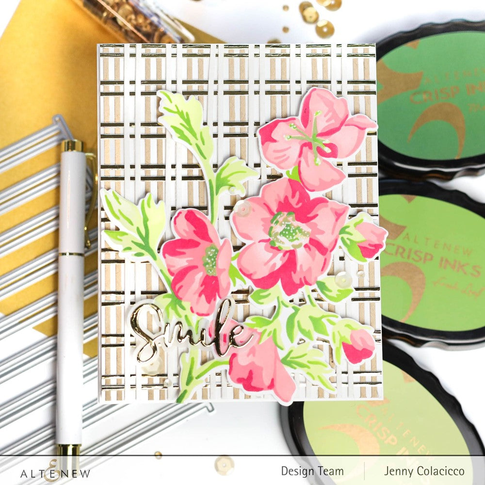 Altenew SWAMP BUTTERCUP Layering Stencils ALT7609 smile
