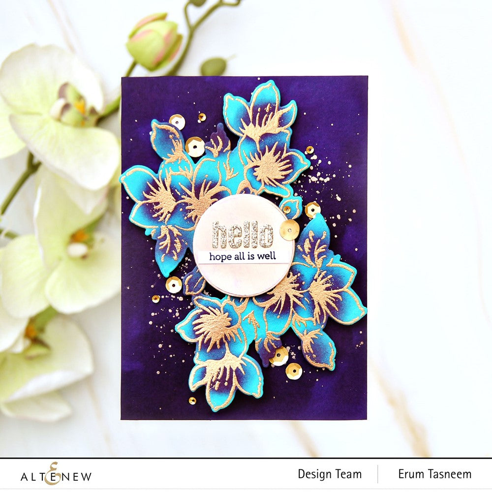 Altenew WILD GERANIUM Clear Stamps ALT7607 hope all is well