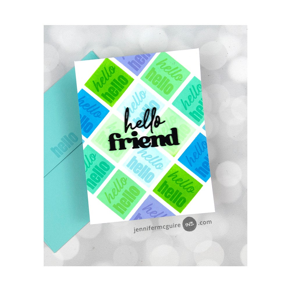 Altenew WILD GERANIUM Clear Stamps ALT7607 hello friend | color-code:ALT4