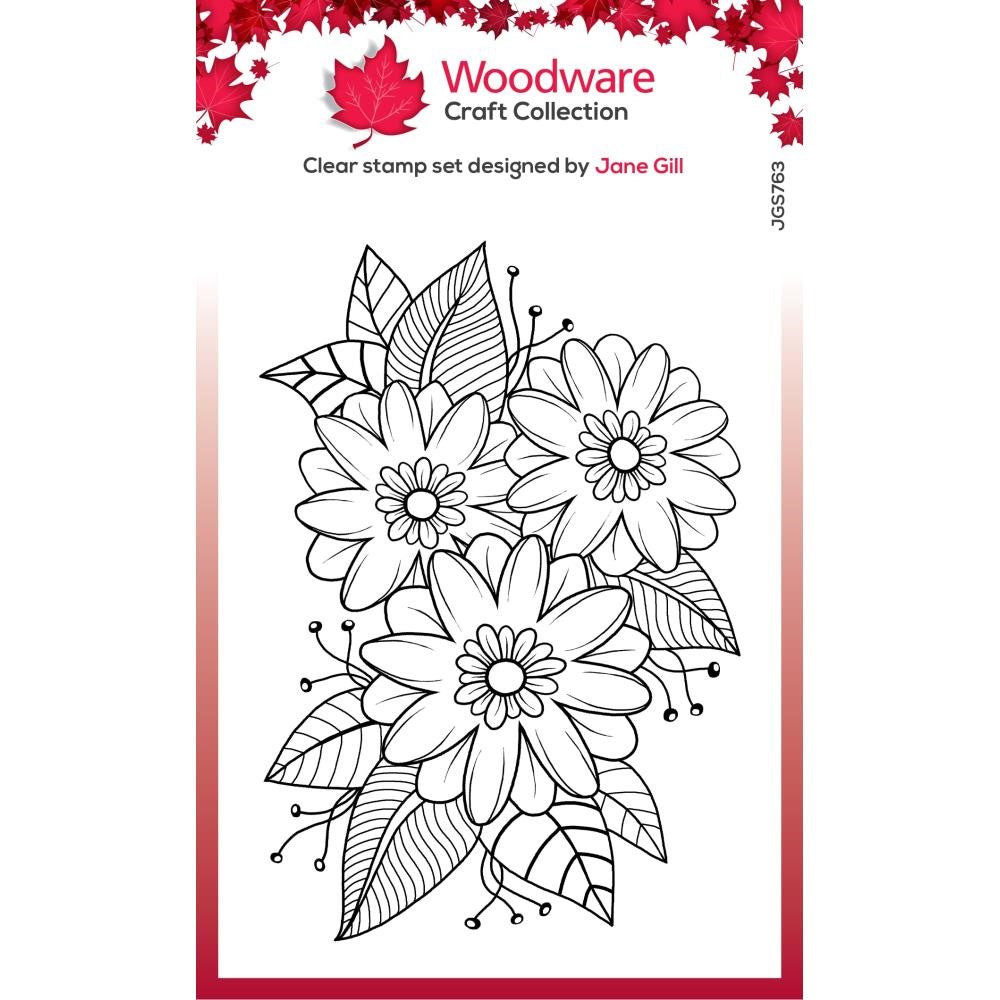 Woodware Craft Collection PASSION FLOWER Clear Stamps jgs763