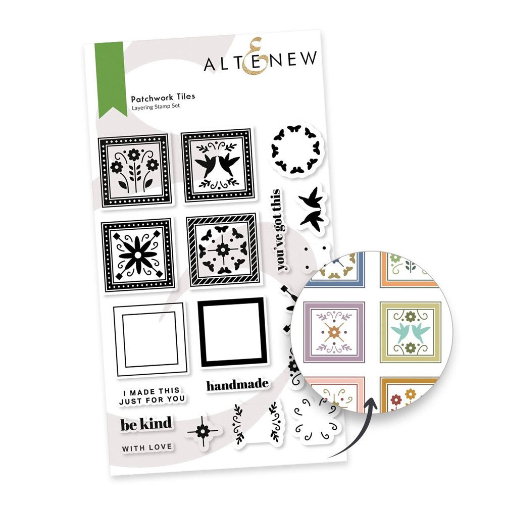 Altenew PATCHWORK TILES Clear Stamps ALT7604