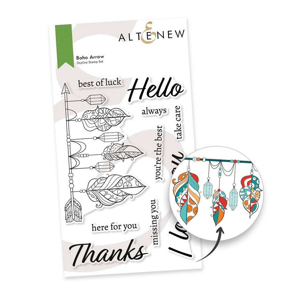 Altenew BOHO ARROW Clear Stamps ALT7596