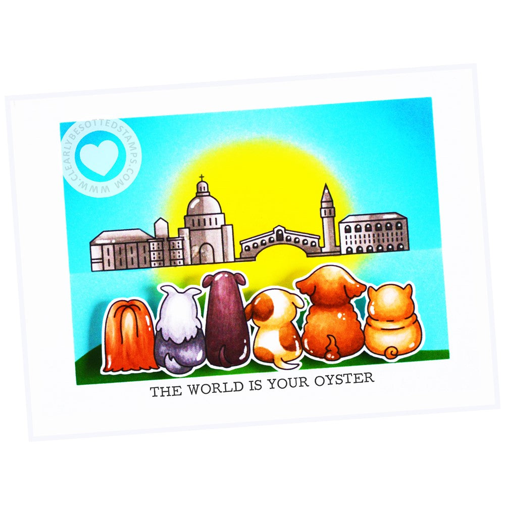 Clearly Besotted BACK TO FRONT LINE UP Clear Stamps your oyster
