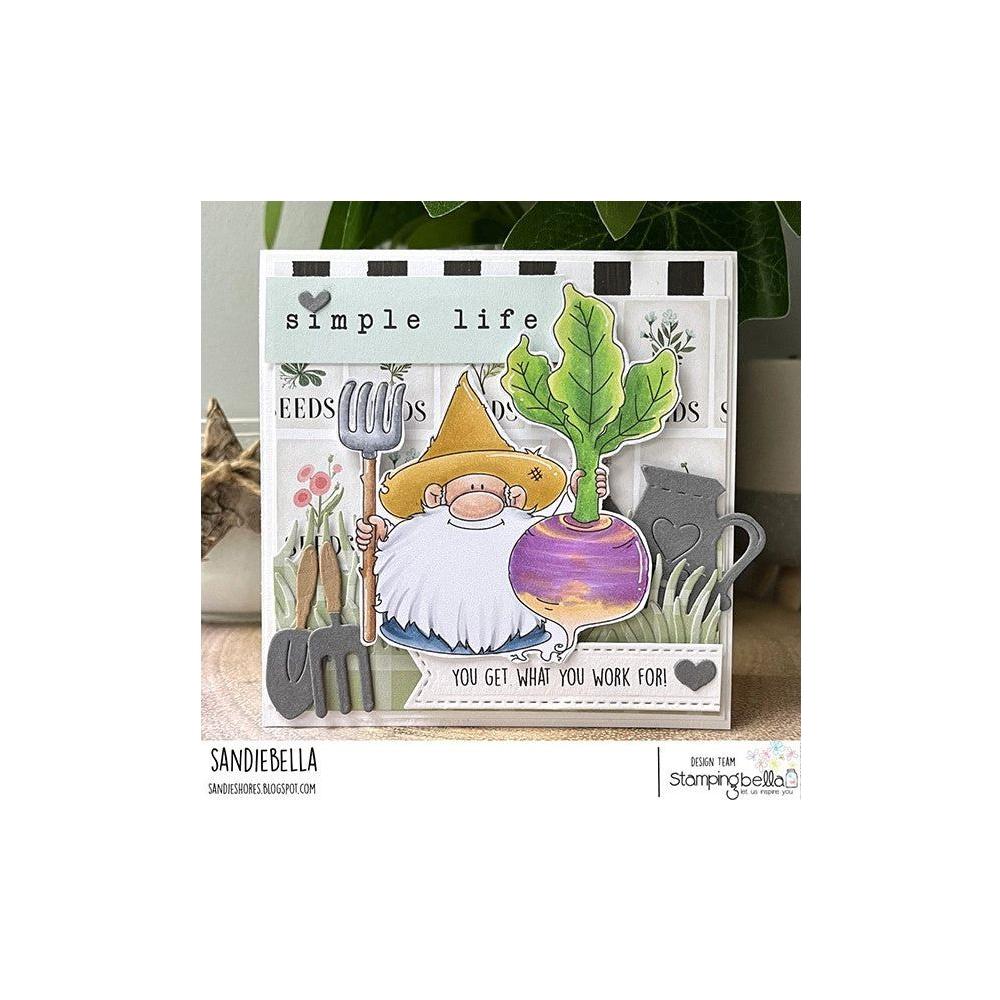 Stamping Bella GNOME FARMER Cling Stamp eb1198 simple life