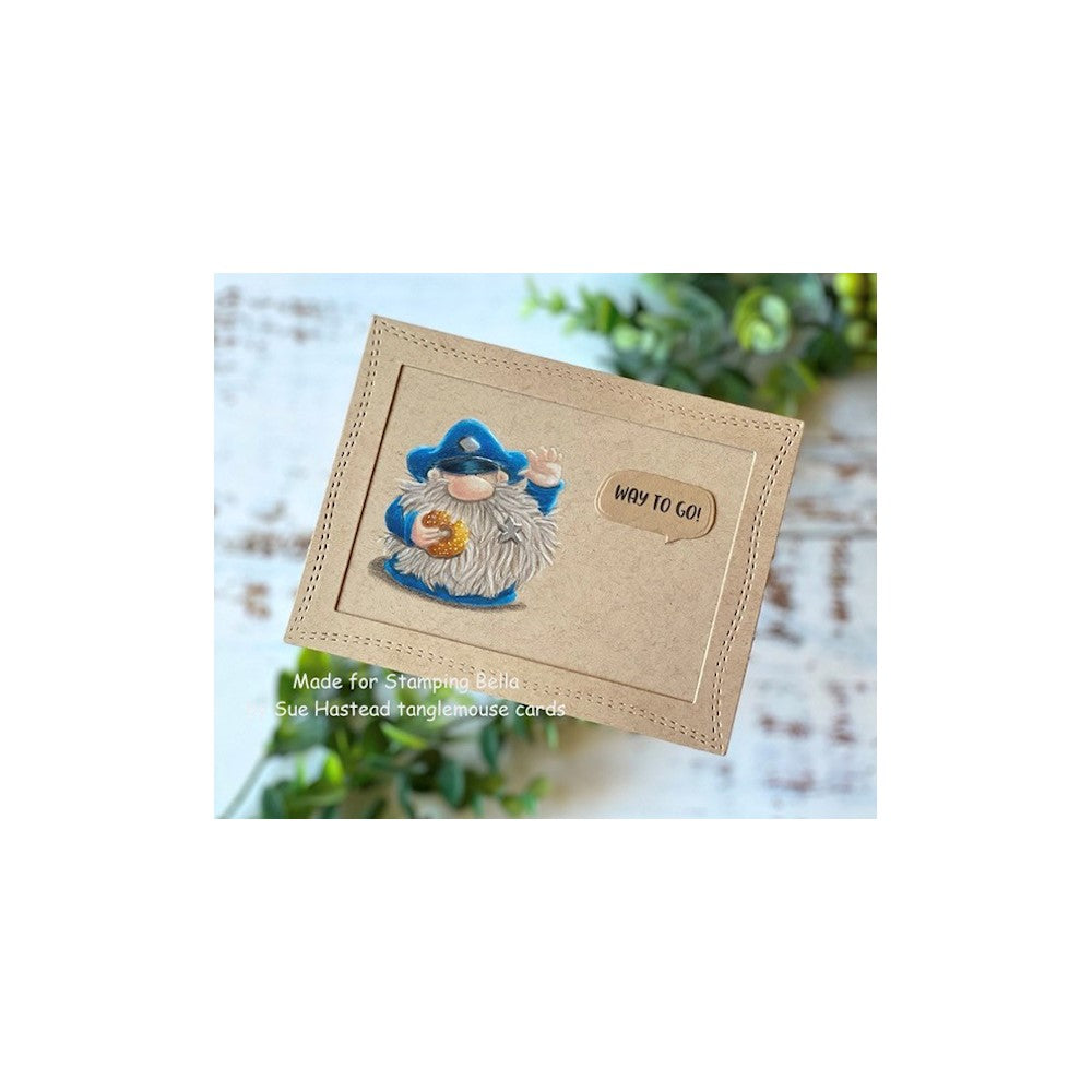 Stamping Bella GNOME POLICE OFFICER Cling Stamp eb1203 way to go