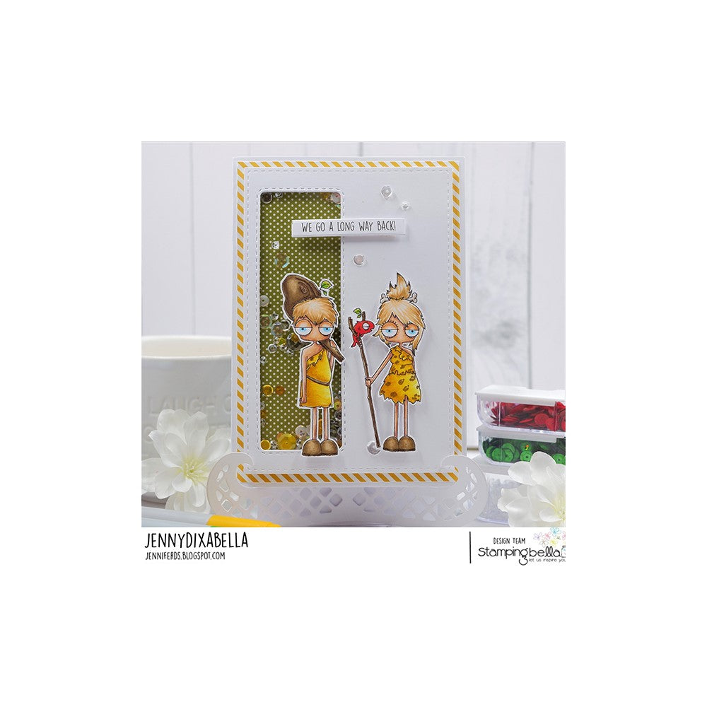 Stamping Bella ODDBALL CAVE COUPLE Cling Stamps eb1206 we go a long way back