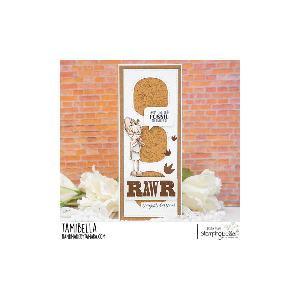 Stamping Bella ODDBALL CAVE COUPLE Cling Stamps eb1206 rawr