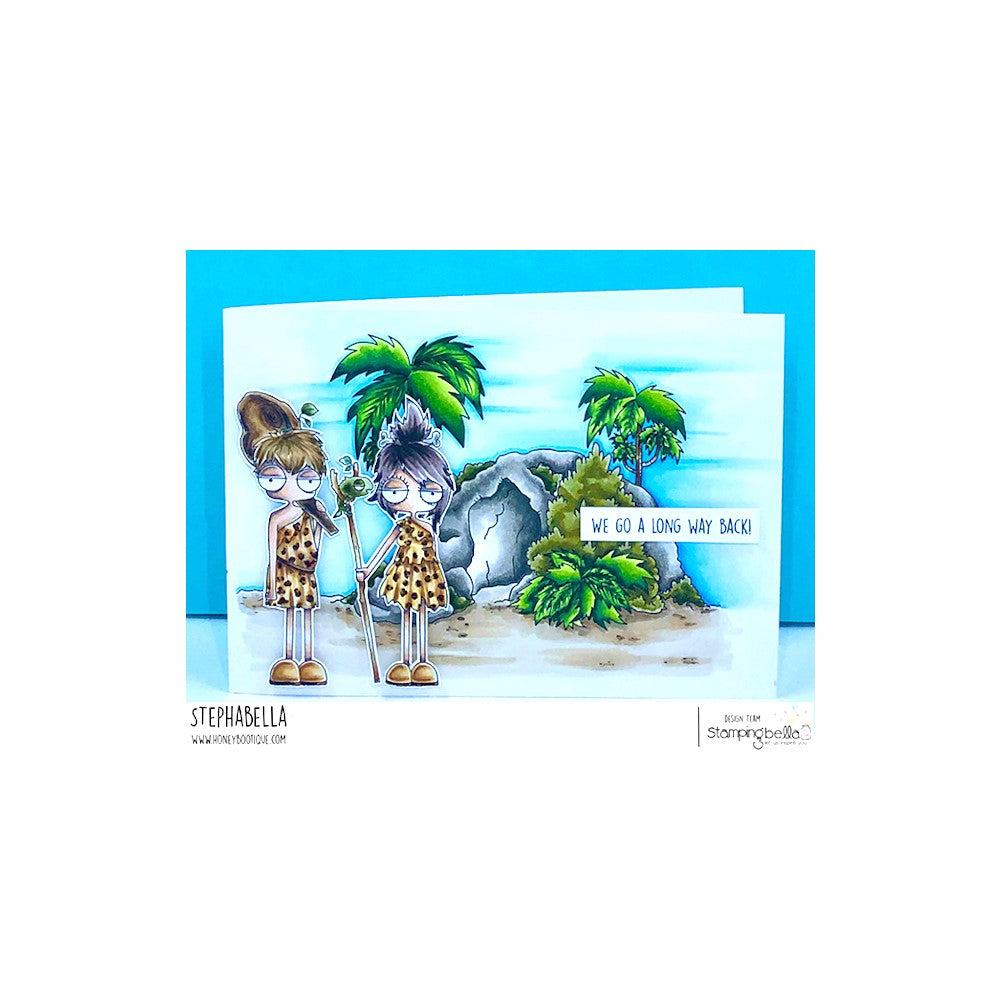 Stamping Bella ODDBALL CAVE COUPLE Cling Stamps eb1206 cave