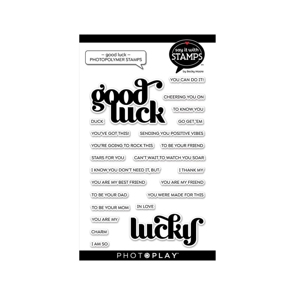 PhotoPlay GOOD LUCK-LUCKY Clear Stamp Set sis3802