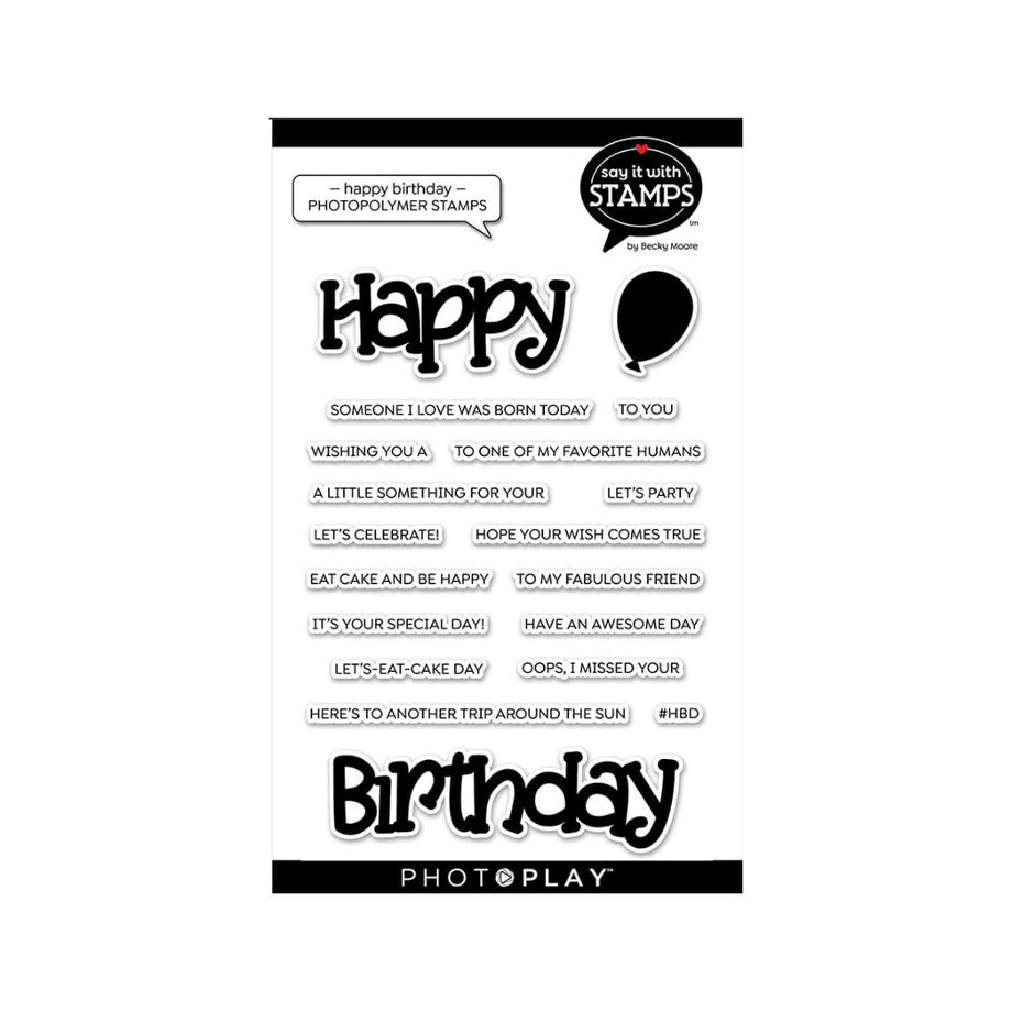  Clear Photopolymer Stamp Set - Happy Birthday