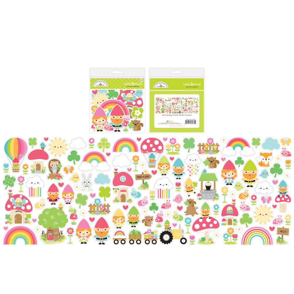 Doodlebug OVER THE RAINBOW Odds and Ends Die Cut Ephemera Shapes 7975