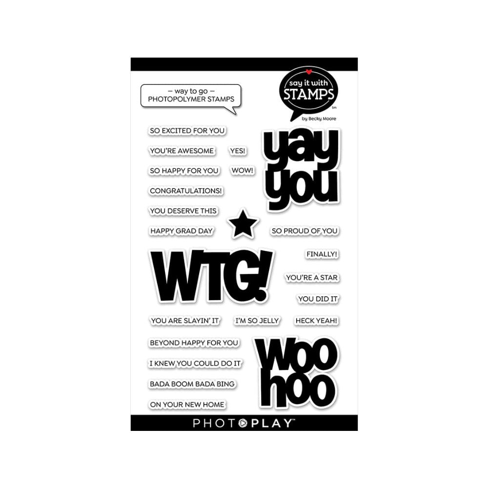 PhotoPlay WAY TO GO Clear Stamp Set sis3810