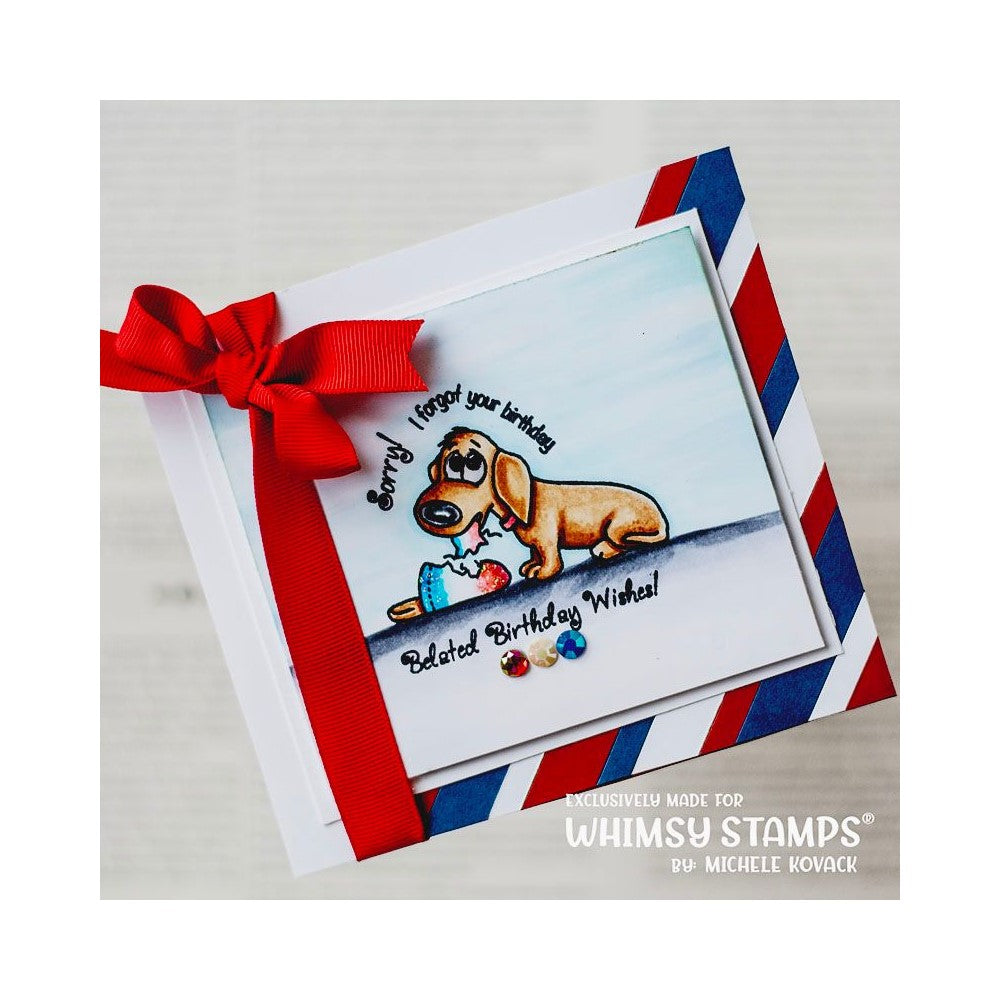 Whimsy Stamps DOGGIE NAUGHTY Clear Stamps C1411 popsicle