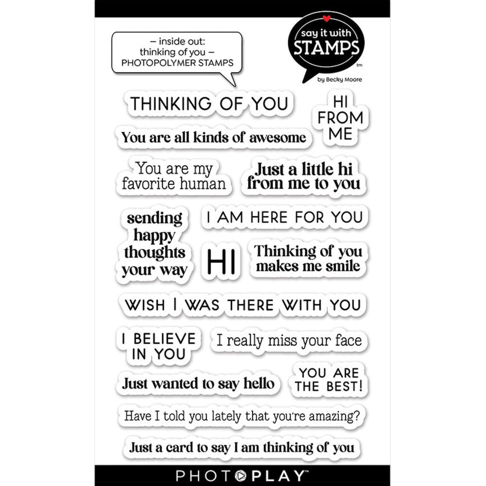 PhotoPlay THINKING OF YOU Clear Stamp Set sis3821