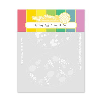 Waffle Flower SPRING EGG Coloring Stencil 421239