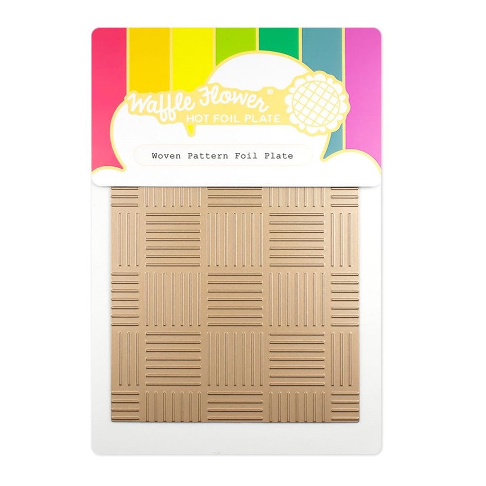Waffle Flower WOVEN PATTERN Hot Foil Plate 421217