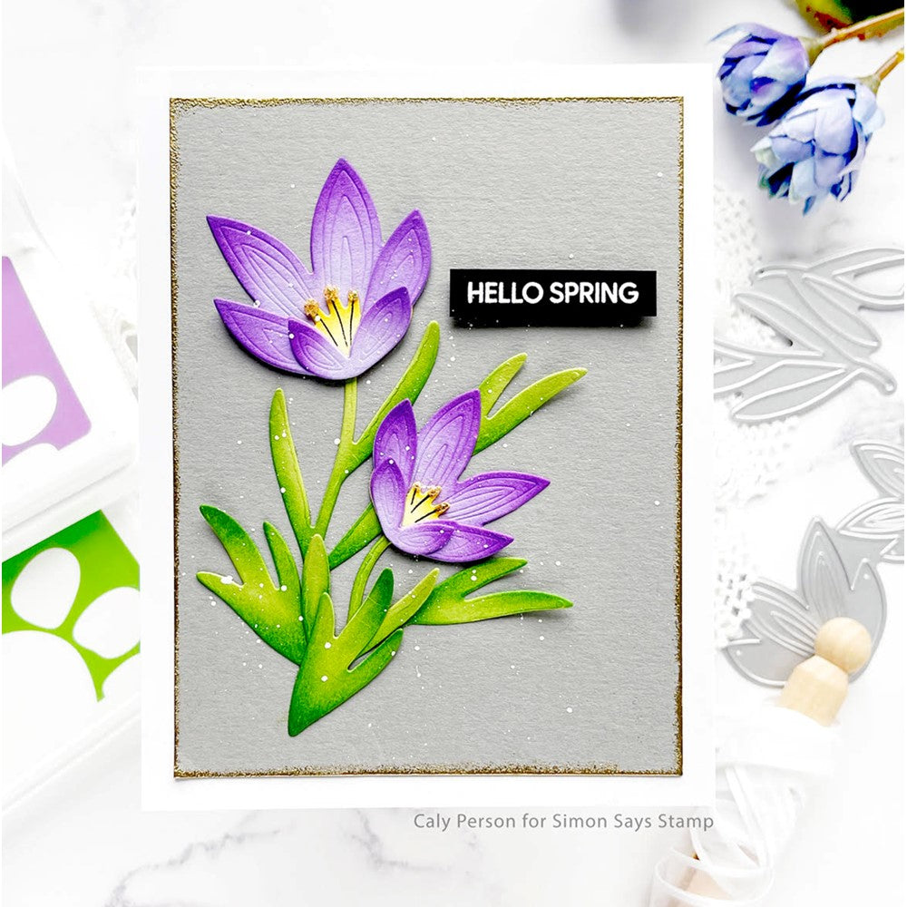 Waffle Flower LAYERED CROCUS Dies 421242 hello spring